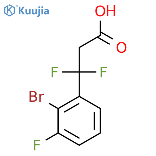 3-(2-bromo-3-fluorophenyl)-3,3-difluoropropanoic acid structure