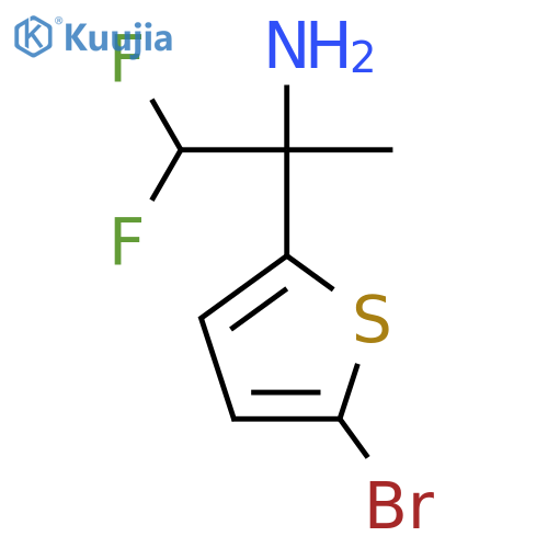 2-(5-bromothiophen-2-yl)-1,1-difluoropropan-2-amine structure