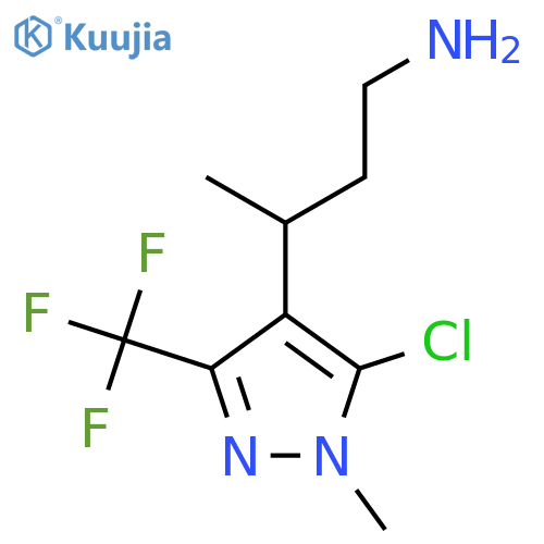 3-5-chloro-1-methyl-3-(trifluoromethyl)-1H-pyrazol-4-ylbutan-1-amine structure