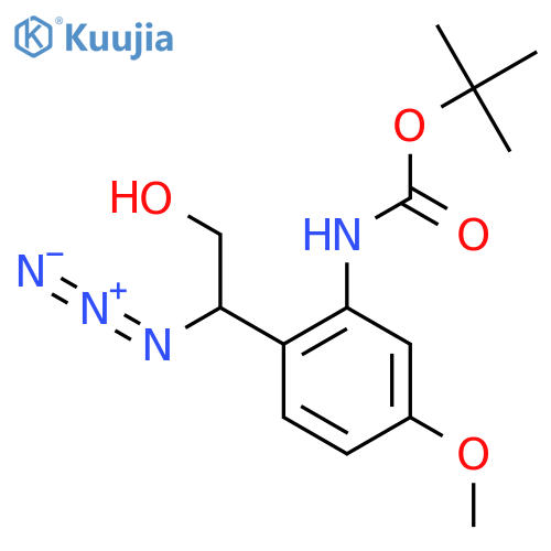tert-butyl N-2-(1-azido-2-hydroxyethyl)-5-methoxyphenylcarbamate structure