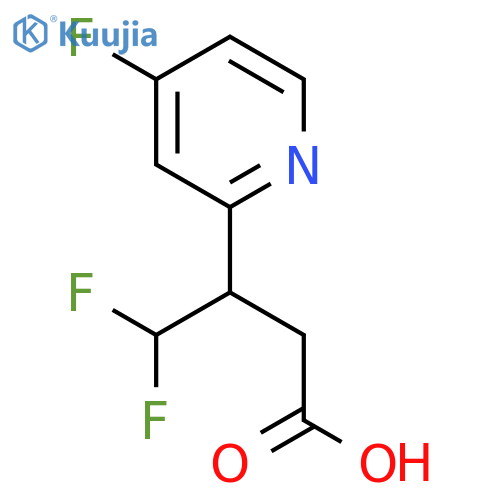 4,4-difluoro-3-(4-fluoropyridin-2-yl)butanoic acid structure
