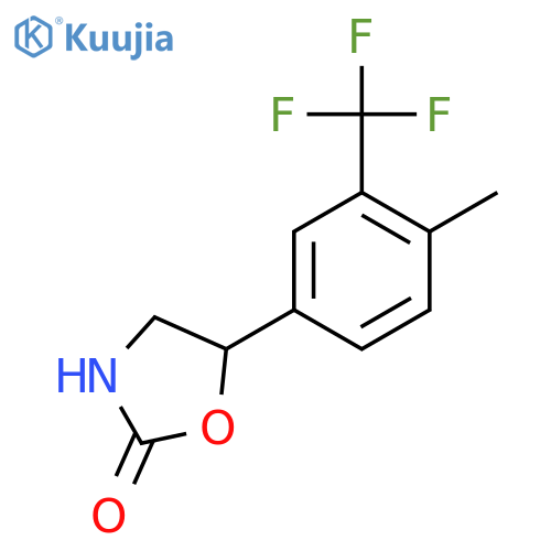 5-4-methyl-3-(trifluoromethyl)phenyl-1,3-oxazolidin-2-one structure