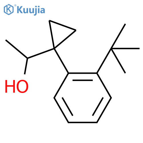 1-1-(2-tert-butylphenyl)cyclopropylethan-1-ol structure
