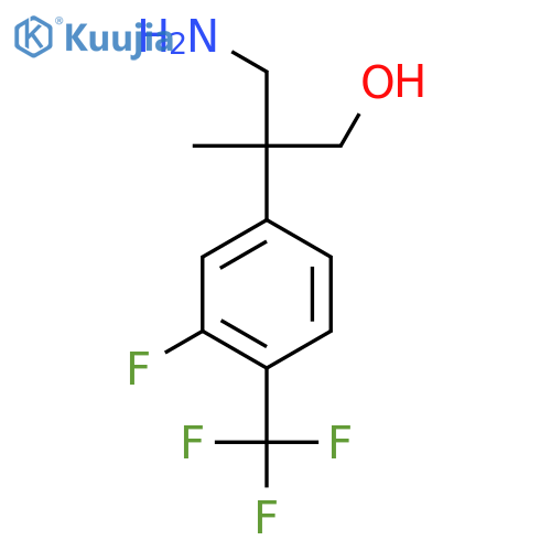3-amino-2-3-fluoro-4-(trifluoromethyl)phenyl-2-methylpropan-1-ol structure