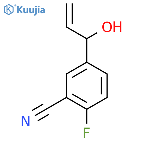 2-fluoro-5-(1-hydroxyprop-2-en-1-yl)benzonitrile structure