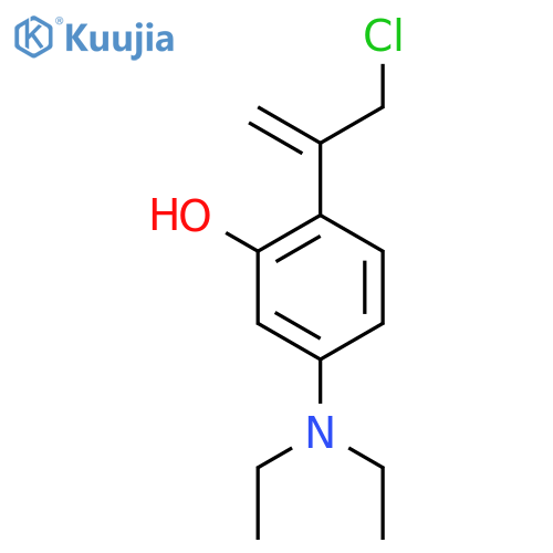 2-(3-chloroprop-1-en-2-yl)-5-(diethylamino)phenol structure