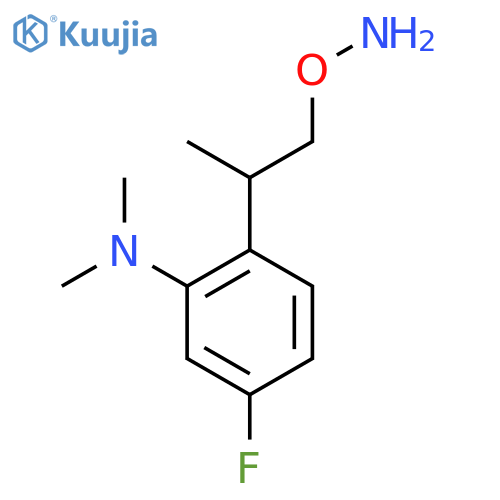 2-1-(aminooxy)propan-2-yl-5-fluoro-N,N-dimethylaniline structure