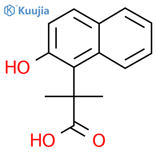 2-(2-hydroxynaphthalen-1-yl)-2-methylpropanoic acid structure