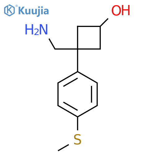 3-(aminomethyl)-3-4-(methylsulfanyl)phenylcyclobutan-1-ol structure