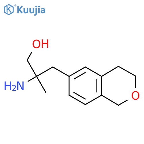 2-amino-3-(3,4-dihydro-1H-2-benzopyran-6-yl)-2-methylpropan-1-ol structure