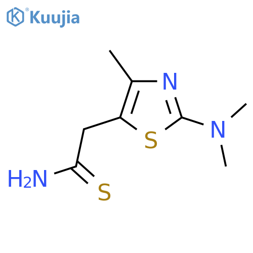 2-2-(dimethylamino)-4-methyl-1,3-thiazol-5-ylethanethioamide structure