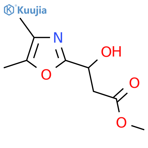 methyl 3-(dimethyl-1,3-oxazol-2-yl)-3-hydroxypropanoate structure