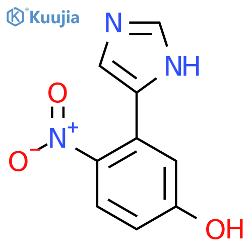 3-(1H-imidazol-4-yl)-4-nitrophenol structure