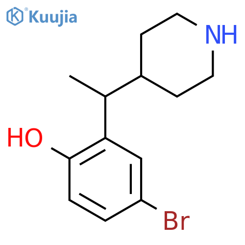 4-bromo-2-1-(piperidin-4-yl)ethylphenol structure