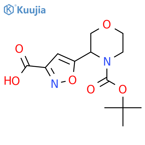 5-{4-(tert-butoxy)carbonylmorpholin-3-yl}-1,2-oxazole-3-carboxylic acid structure