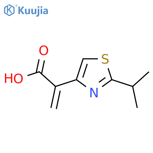 2-2-(propan-2-yl)-1,3-thiazol-4-ylprop-2-enoic acid structure