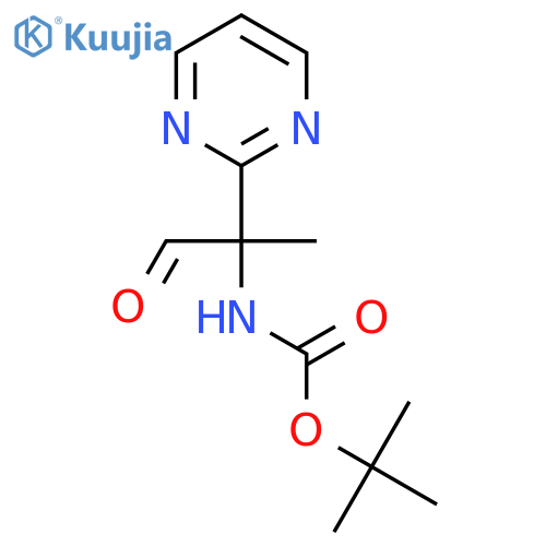 tert-butyl N-1-oxo-2-(pyrimidin-2-yl)propan-2-ylcarbamate structure