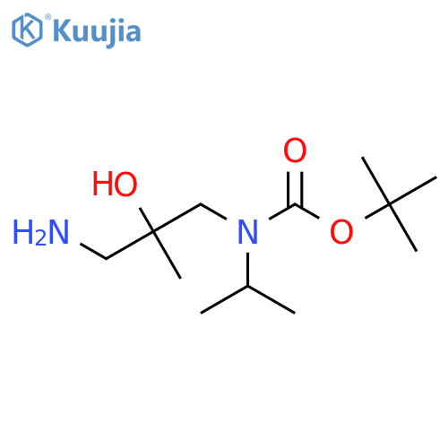tert-butyl N-(3-amino-2-hydroxy-2-methylpropyl)-N-(propan-2-yl)carbamate structure