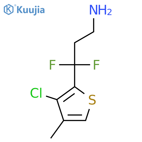 3-(3-chloro-4-methylthiophen-2-yl)-3,3-difluoropropan-1-amine structure