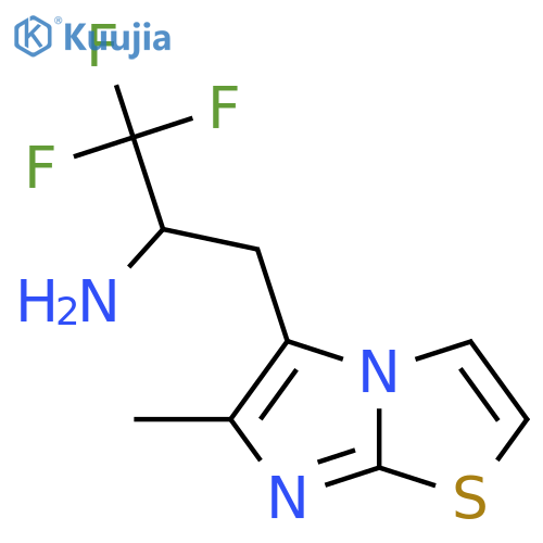 1,1,1-trifluoro-3-{6-methylimidazo2,1-b1,3thiazol-5-yl}propan-2-amine structure