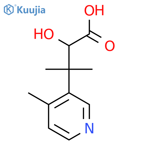 2-hydroxy-3-methyl-3-(4-methylpyridin-3-yl)butanoic acid structure