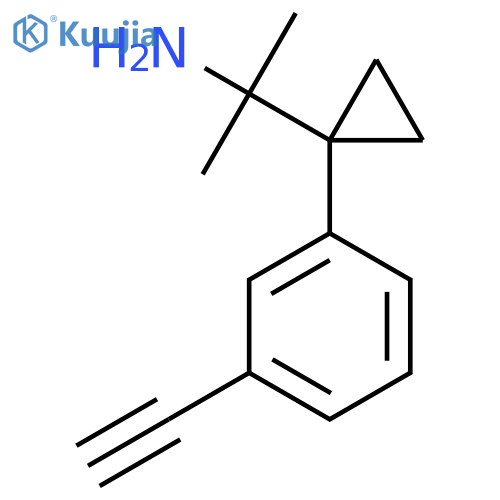 2-1-(3-ethynylphenyl)cyclopropylpropan-2-amine structure