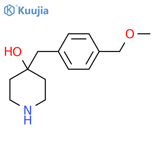 4-{4-(methoxymethyl)phenylmethyl}piperidin-4-ol structure