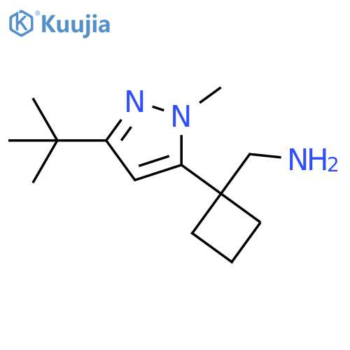 1-(3-tert-butyl-1-methyl-1H-pyrazol-5-yl)cyclobutylmethanamine structure