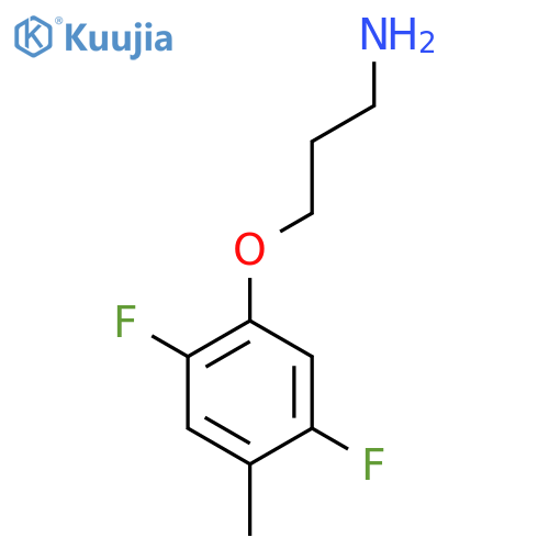 3-(2,5-difluoro-4-methylphenoxy)propan-1-amine structure