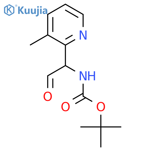 tert-butyl N-1-(3-methylpyridin-2-yl)-2-oxoethylcarbamate structure