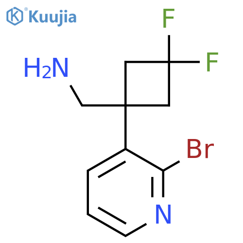 1-(2-bromopyridin-3-yl)-3,3-difluorocyclobutylmethanamine structure