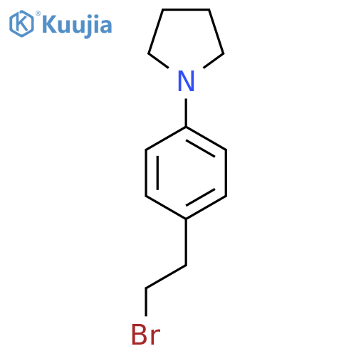 1-4-(2-bromoethyl)phenylpyrrolidine structure