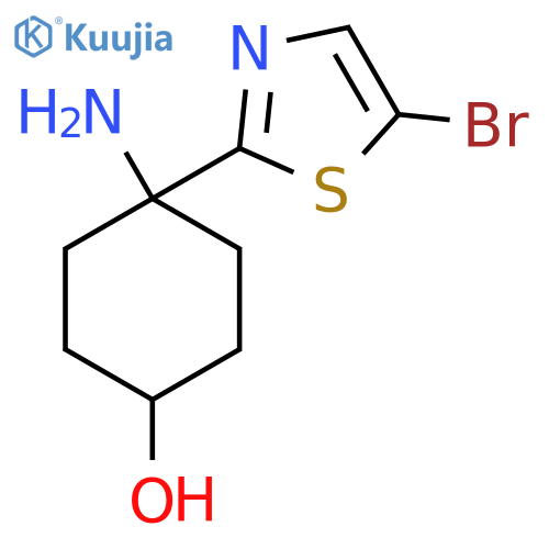 4-amino-4-(5-bromo-1,3-thiazol-2-yl)cyclohexan-1-ol structure