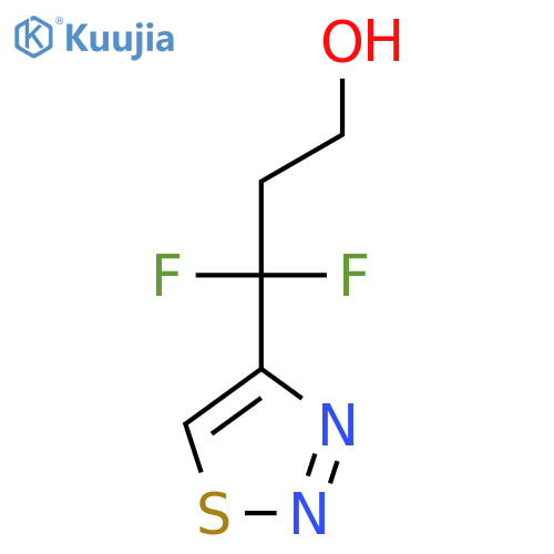 3,3-difluoro-3-(1,2,3-thiadiazol-4-yl)propan-1-ol structure