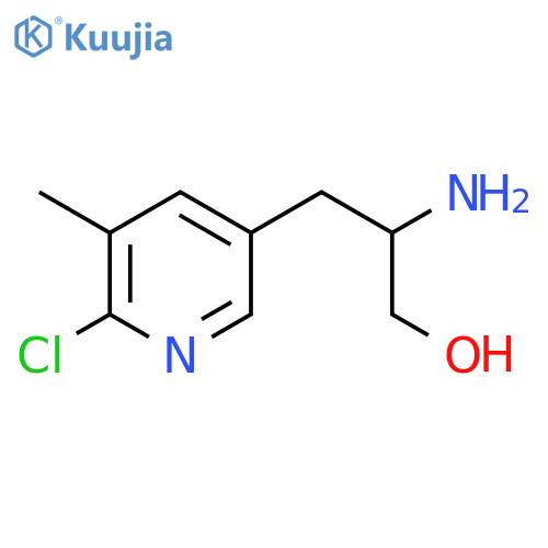 2-amino-3-(6-chloro-5-methylpyridin-3-yl)propan-1-ol structure