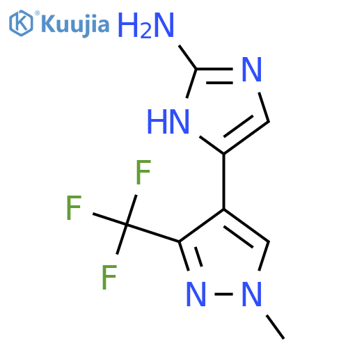 5-1-methyl-3-(trifluoromethyl)-1H-pyrazol-4-yl-1H-imidazol-2-amine structure