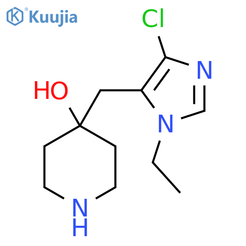 4-(4-chloro-1-ethyl-1H-imidazol-5-yl)methylpiperidin-4-ol structure