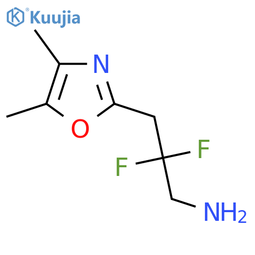 3-(dimethyl-1,3-oxazol-2-yl)-2,2-difluoropropan-1-amine structure