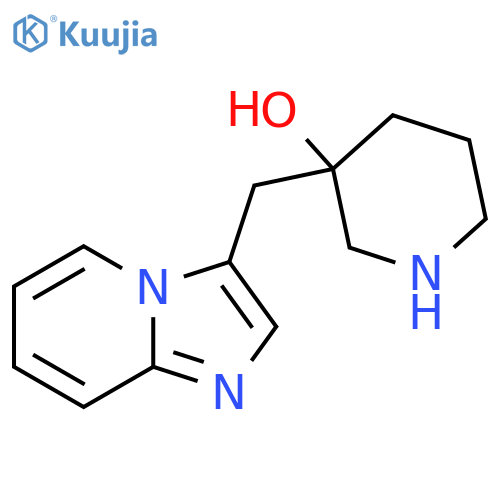 3-({imidazo1,2-apyridin-3-yl}methyl)piperidin-3-ol structure
