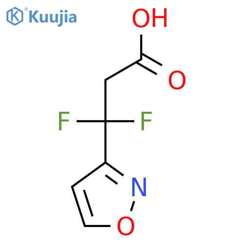 3,3-difluoro-3-(1,2-oxazol-3-yl)propanoic acid structure
