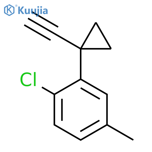 1-chloro-2-(1-ethynylcyclopropyl)-4-methylbenzene structure