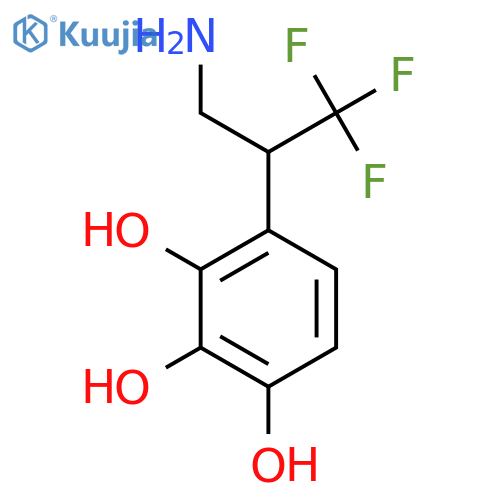 4-(3-amino-1,1,1-trifluoropropan-2-yl)benzene-1,2,3-triol structure
