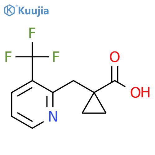 1-{3-(trifluoromethyl)pyridin-2-ylmethyl}cyclopropane-1-carboxylic acid structure