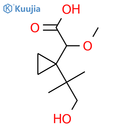 2-1-(1-hydroxy-2-methylpropan-2-yl)cyclopropyl-2-methoxyacetic acid structure