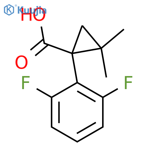 1-(2,6-difluorophenyl)-2,2-dimethylcyclopropane-1-carboxylic acid structure