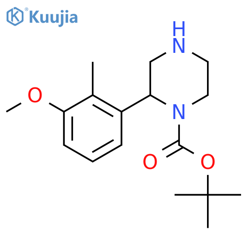 tert-butyl 2-(3-methoxy-2-methylphenyl)piperazine-1-carboxylate structure