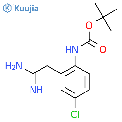 tert-butyl N-[2-(carbamimidoylmethyl)-4-chlorophenyl]carbamate structure
