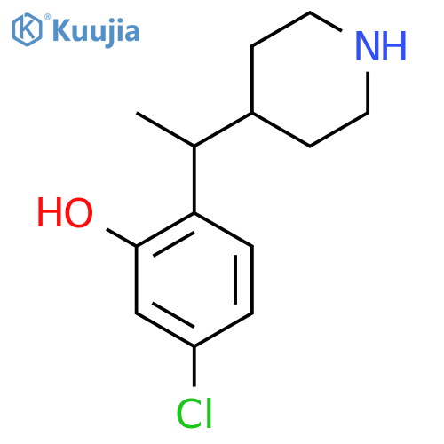 5-chloro-2-1-(piperidin-4-yl)ethylphenol structure