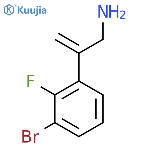 2-(3-bromo-2-fluorophenyl)prop-2-en-1-amine structure