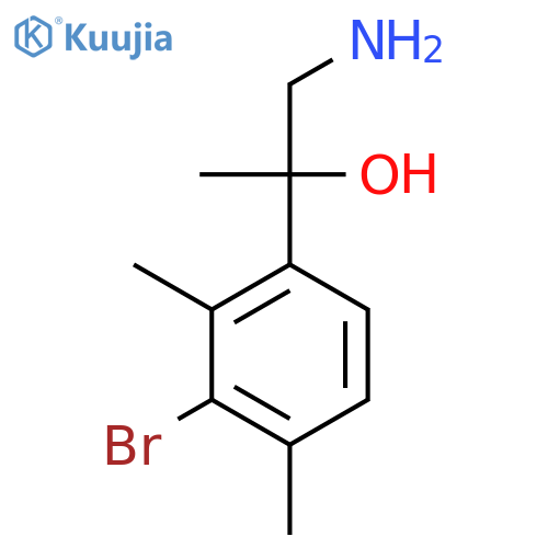 1-amino-2-(3-bromo-2,4-dimethylphenyl)propan-2-ol structure